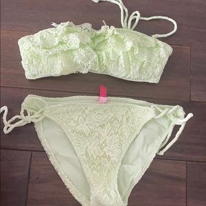 VS mint green bathing suit.